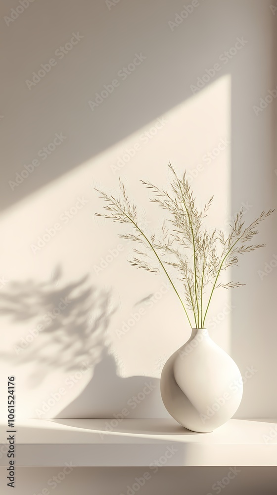 Indoor natural style living room shelf and plant poster background Indoor natural style living room shelf and plant poster background