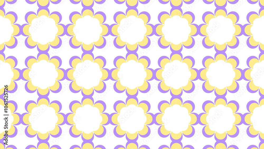 レトロポップなパープルフラワーパターン⭐︎PNG レトロポップなパープルフラワーパターン⭐︎PNG