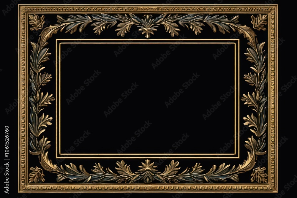 Obraz premium Greek ornament frame blackboard rectangle pattern.