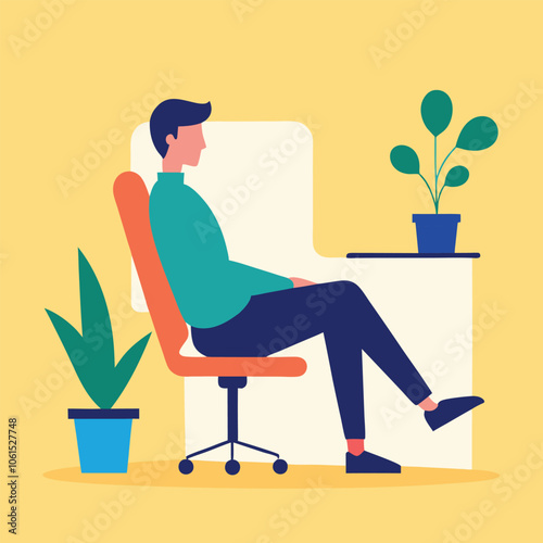 An ergonomic office chair with  lumbar support