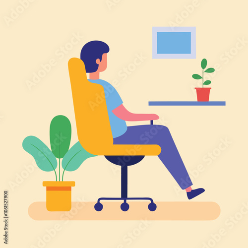 An ergonomic office chair with  lumbar support