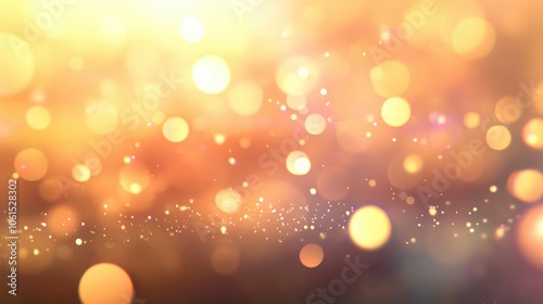 Soft, elegant golden bokeh background with blurred light circles in shades of gold, beige, and cream. This dreamy and luxurious design creates a calming atmosphere