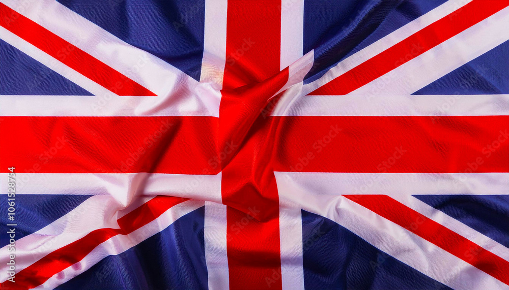 Fototapeta premium union jack flag, United kingdom country flag waving in wind