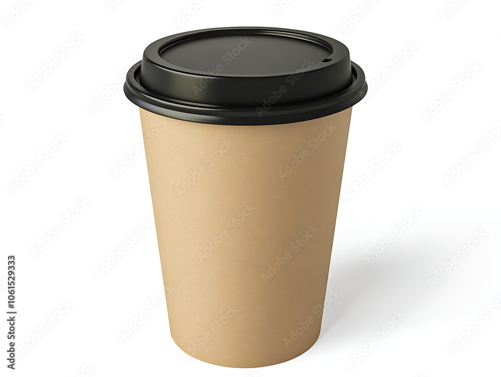 Photo of a coffee cup made from brown kraft Photo of a coffee cup made from brown kraft