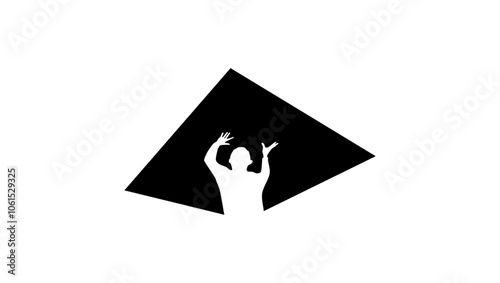plasterboard installation, black isolated silhouette