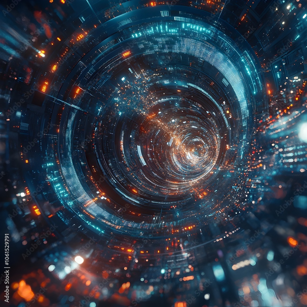 Futuristic Quantum Internet Hub Swirling Vortex of Entangled Data Transmission at Unfathomable Speeds Futuristic Quantum Internet Hub Swirling Vortex of Entangled Data Transmission at Unfathomable Speeds