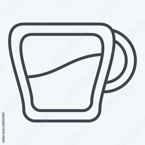 Icon Espresso. related to Coffee symbol. line style. simple design editable