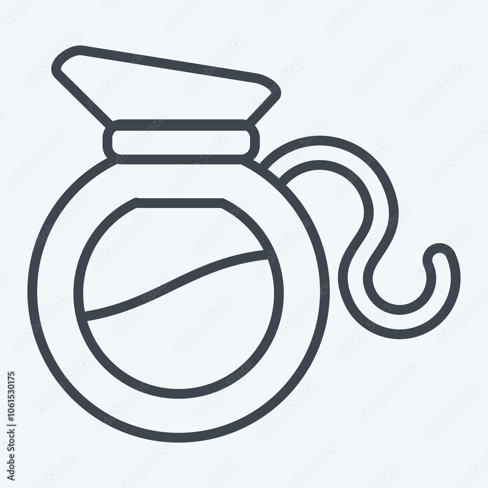 Icon Coffee Pot. related to Coffee symbol. line style. simple design editable Icon Coffee Pot. related to Coffee symbol. line style. simple design editable