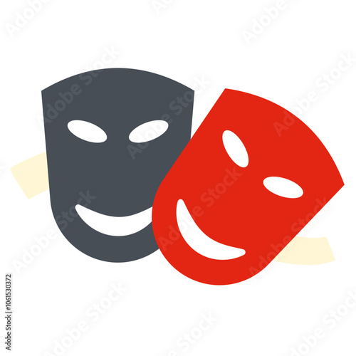 Comedy and Tragedy Masks Illustration