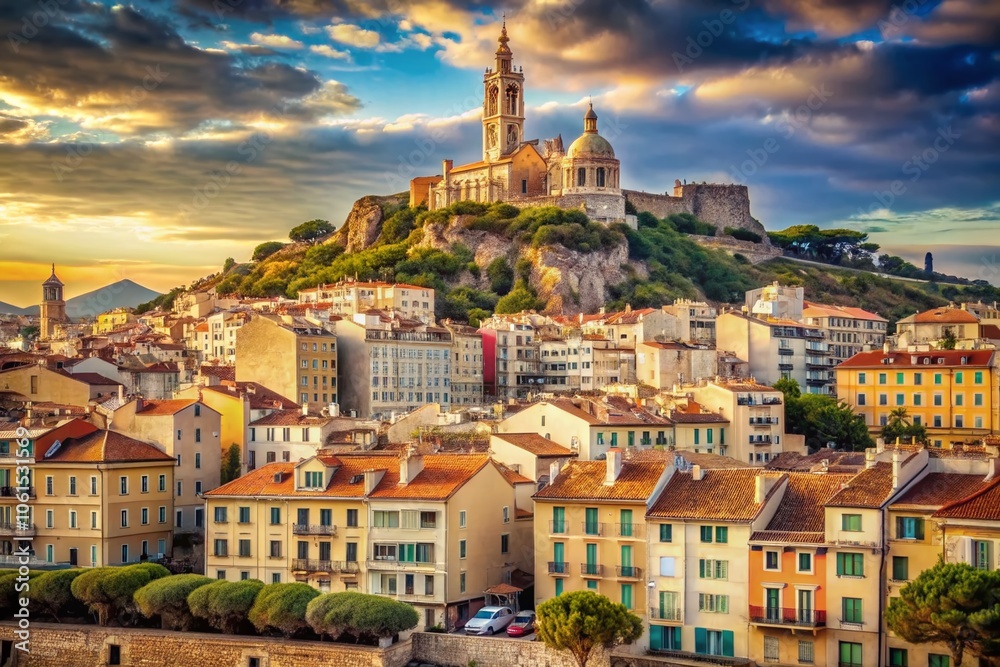 Vintage Style Overview of Marseille: Scenic Coastal Views, Historic Architecture, and Charming Streets in a Timeless Aesthetic