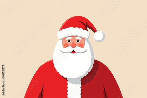 Jolly Santa Claus Illuminates Christmas Cheer with Warmth and Joy, Symbolizing Holiday Spirit and Gifting Delight photo