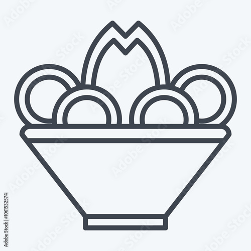 Icon Pelmeni. related to Russia symbol. line style. simple design editable