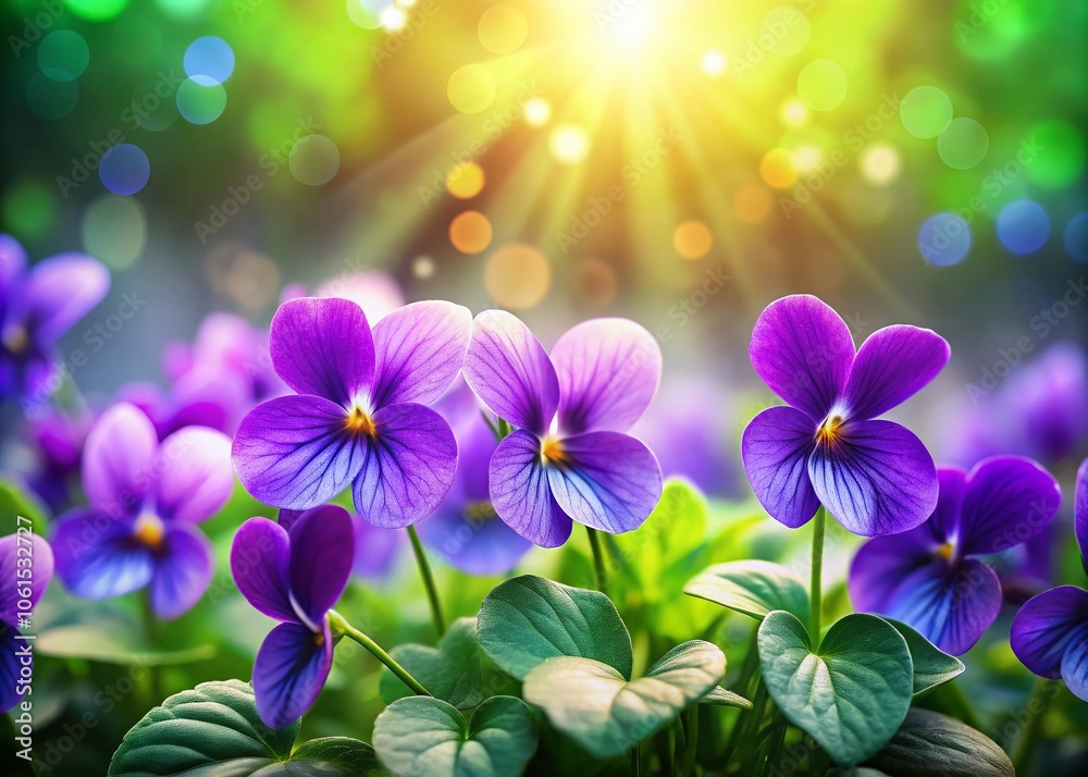 Violets in Bloom with Bokeh Effect - Captivating Floral Photography, Nature Background, Vibrant Purple Flowers, Soft Focus, Spring Aesthetic, Garden Beauty, Botanical Art, Dreamy Atmosphere Violets in Bloom with Bokeh Effect - Captivating Floral Photography, Nature Background, Vibrant Purple Flowers, Soft Focus, Spring Aesthetic, Garden Beauty, Botanical Art, Dreamy Atmosphere