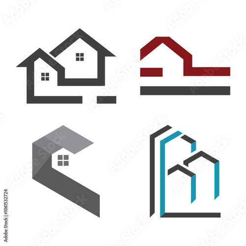 Real Estate  Property and Construction Logo