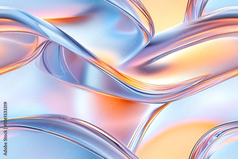 Flowing Layers of Transparent Glass Abstract Design Flowing Layers of Transparent Glass Abstract Design