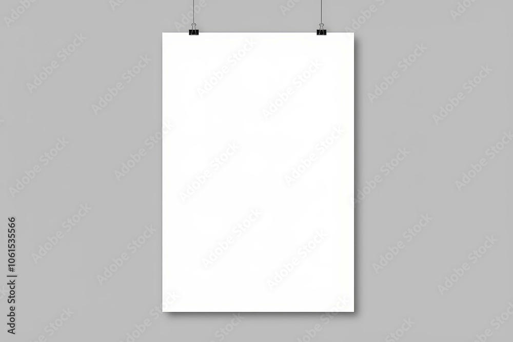 Blank Poster on Wall for Artistic Expression Enhancing Room's Aesthetic and Inspirational Atmosphere Blank Poster on Wall for Artistic Expression Enhancing Room's Aesthetic and Inspirational Atmosphere