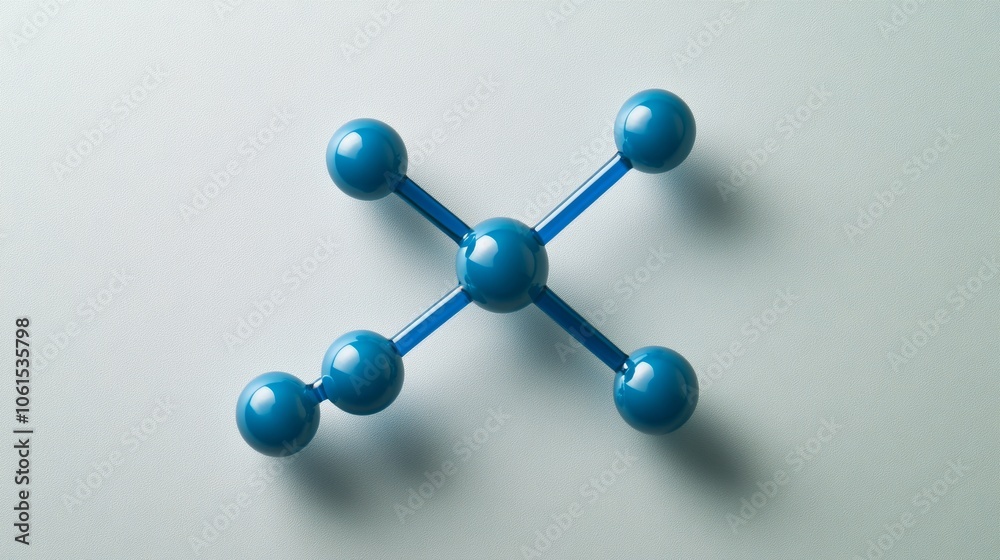 Obraz premium Abstract Blue Sphere Connection Network Technology Business Concept