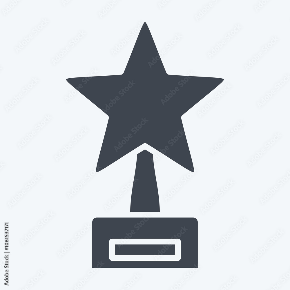 Icon Trophy 1. related to Award symbol. glyph style. simple design editable Icon Trophy 1. related to Award symbol. glyph style. simple design editable