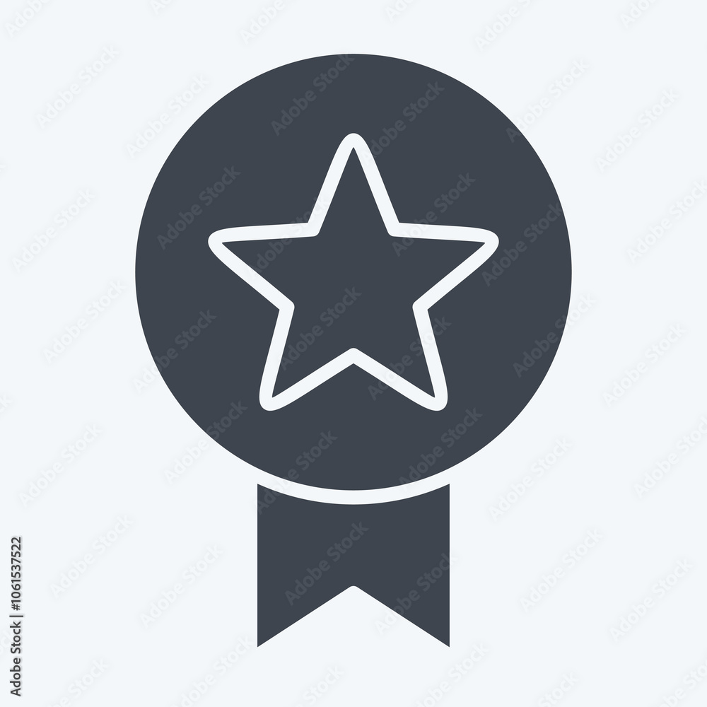 Icon Badge. related to Award symbol. glyph style. simple design editable Icon Badge. related to Award symbol. glyph style. simple design editable