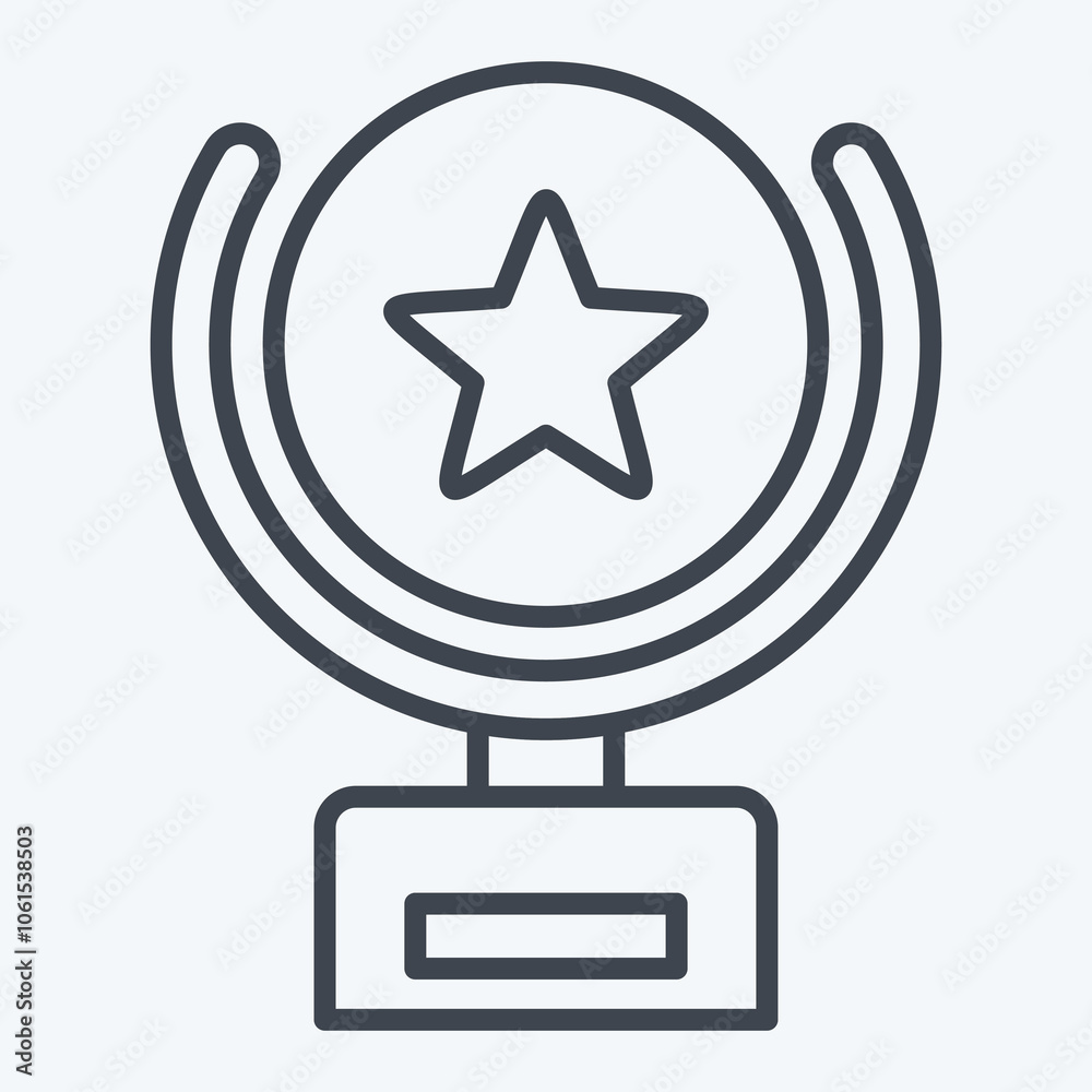 Icon Trophy. related to Award symbol. line style. simple design editable Icon Trophy. related to Award symbol. line style. simple design editable