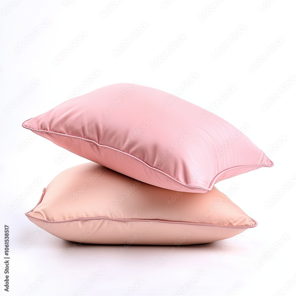Two new soft pillows isolated on white