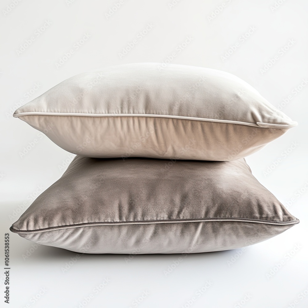 Two new soft pillows isolated on white Two new soft pillows isolated on white