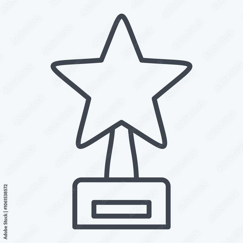 Icon Trophy 1. related to Award symbol. line style. simple design editable Icon Trophy 1. related to Award symbol. line style. simple design editable