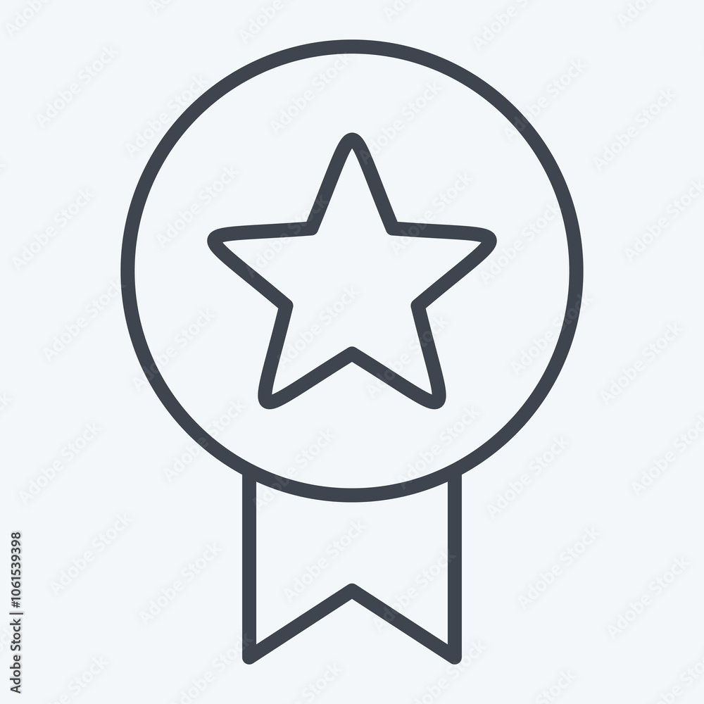 Icon Badge. related to Award symbol. line style. simple design editable Icon Badge. related to Award symbol. line style. simple design editable