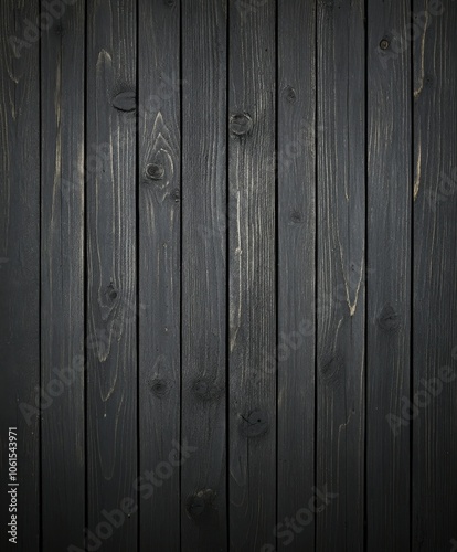 Dark wooden planks arranged vertically in an artistic natural pattern