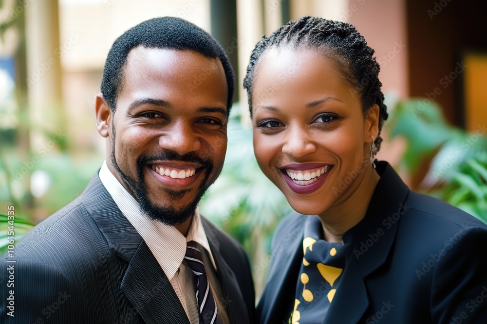 portrait of cheerful business professionals showcasing joy and collaboration in a corporate environment. Their smiles reflect positivity and teamwork. portrait of cheerful business professionals showcasing joy and collaboration in a corporate environment. Their smiles reflect positivity and teamwork.
