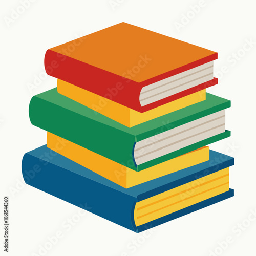 pile of books, stack of colorful books, stack of books