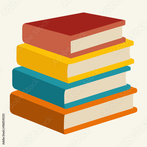 pile of books, stack of colorful books, stack of books
