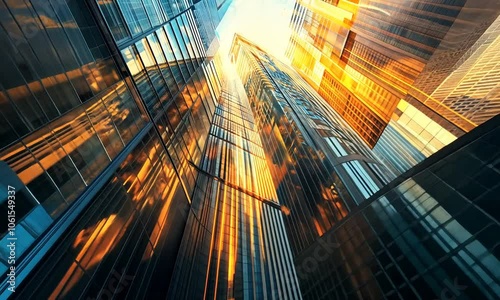 Wallpaper Mural Golden Hour Skyscrapers Torontodigital.ca