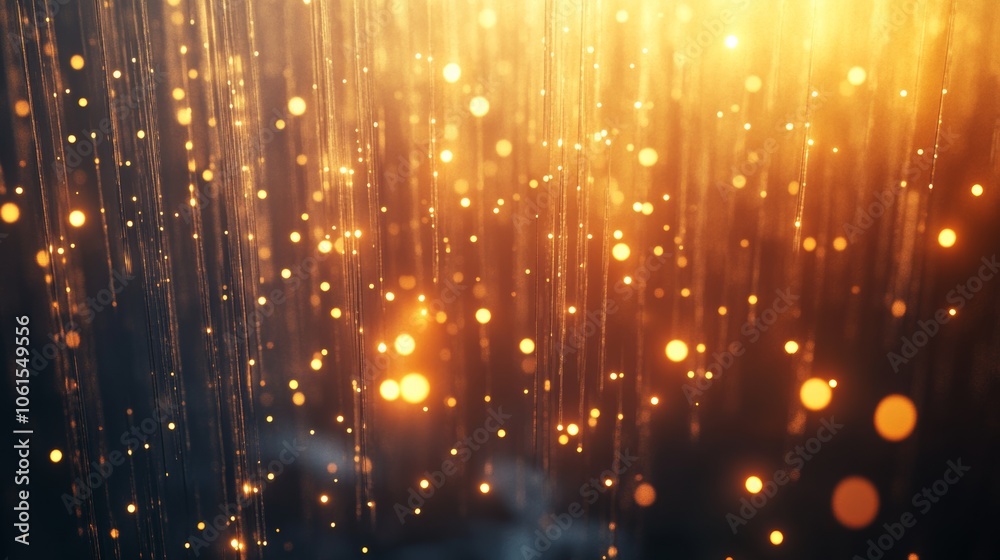 3d render of fiber optics with lights against 3d render of fiber optics with lights against