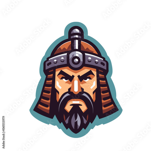 Warrior modern vector mascot isolated vector illustration