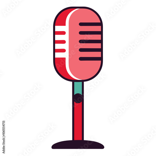 microphone on white background