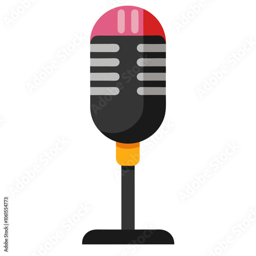 microphone on white background
