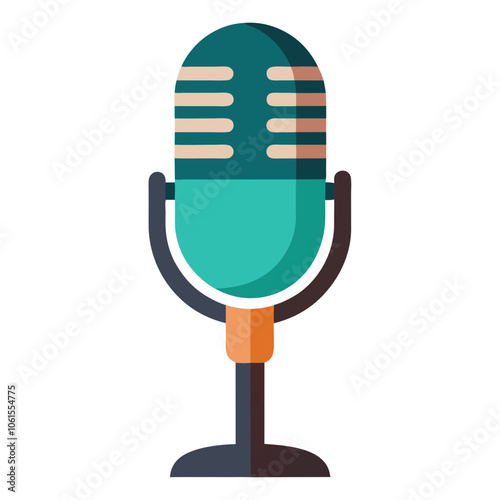 retro microphone vector illustration