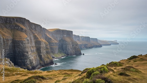 Breathtaking Vista of Slieve League Cliffs in Ireland Offering Spectacular Views of Nature's Majesty and Adventure Opportunities