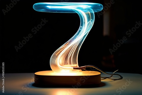 electroluminescent table lamp a modern table lamp featuring elec photo