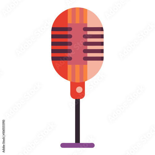 retro microphone vector illustration