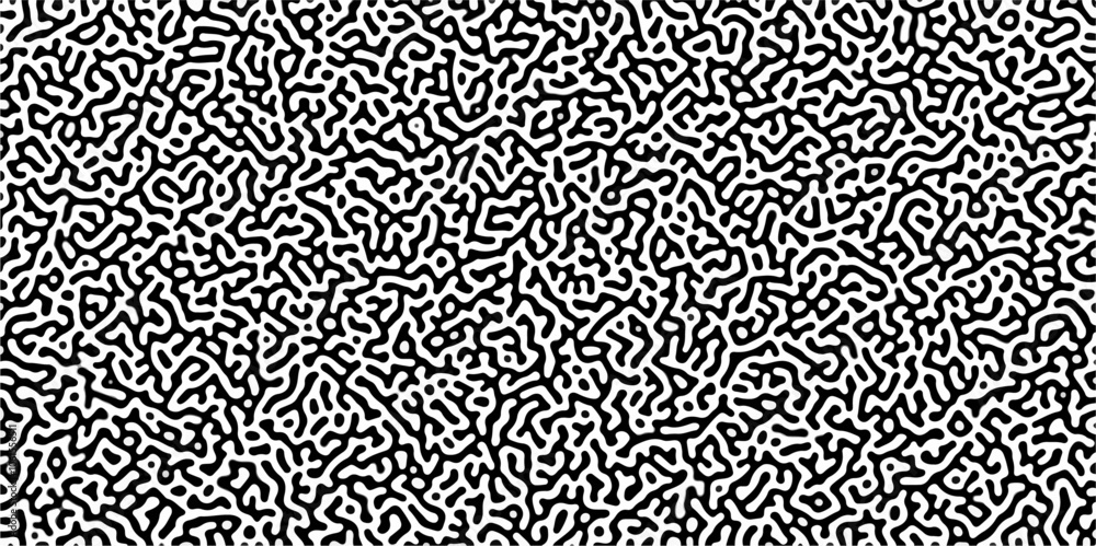 Abstract truing organic wallpaper Turing reaction diffusion monochrome seamless pattern with chaotic motion. Monochrome background of natural organic forms motion. Natural seamless line pattern. Abstract truing organic wallpaper Turing reaction diffusion monochrome seamless pattern with chaotic motion. Monochrome background of natural organic forms motion. Natural seamless line pattern.