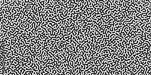 Wallpaper Mural Abstract truing organic wallpaper Turing reaction diffusion monochrome seamless pattern with chaotic motion. Monochrome background of natural organic forms motion.  Natural seamless line pattern. Torontodigital.ca