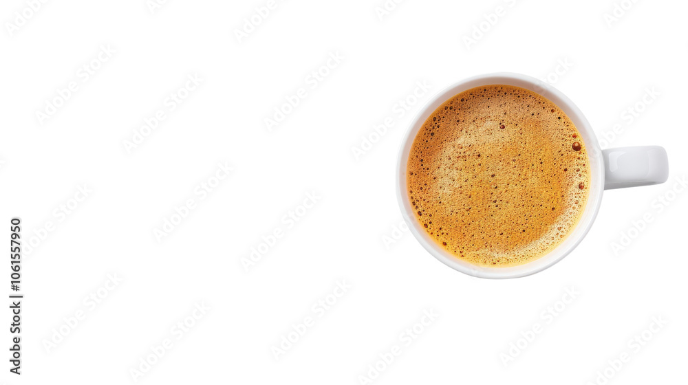 Coffee cup with froth on a white isolate background. Coffee cup with froth on a white isolate background.
