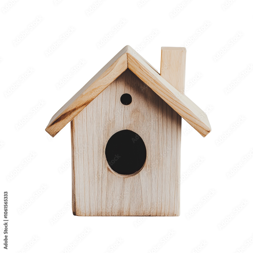 Wooden birdhouse, on a transparent background Wooden birdhouse, on a transparent background