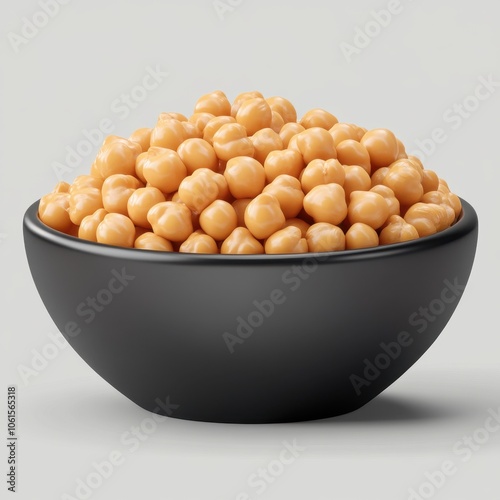 Delightful Chickpeas in a Sleek Black Bowl