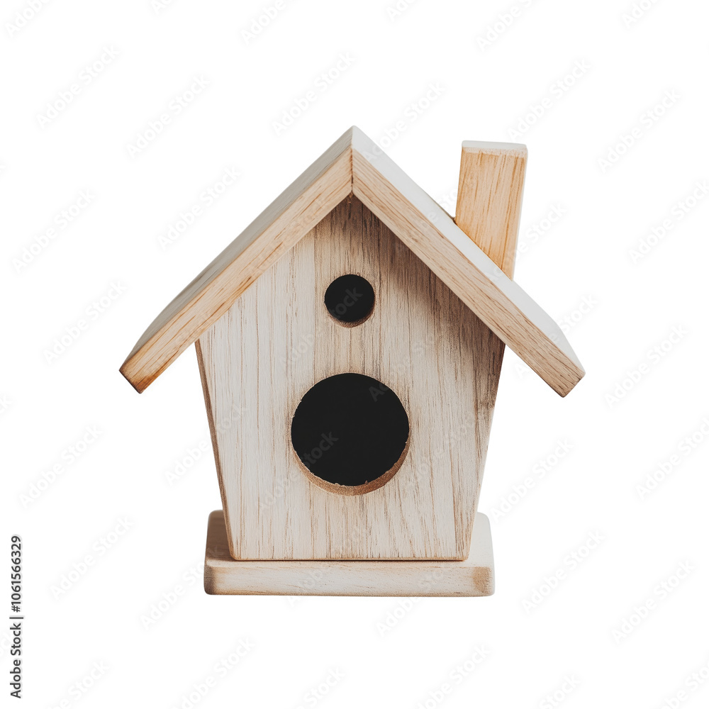 Wooden birdhouse, on a transparent background Wooden birdhouse, on a transparent background
