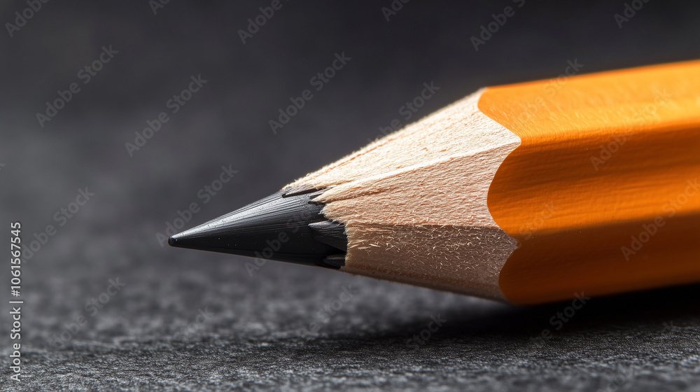 Obraz premium Sharpened pencil stub, symbolizing perseverance and dedication