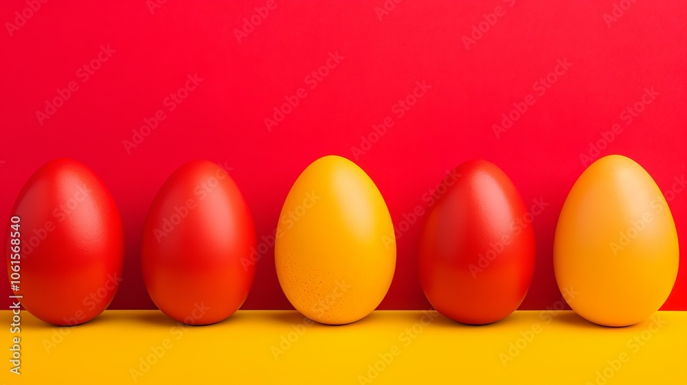 Hard Boiled Eggs Displayed in a Modern and Engaging Style