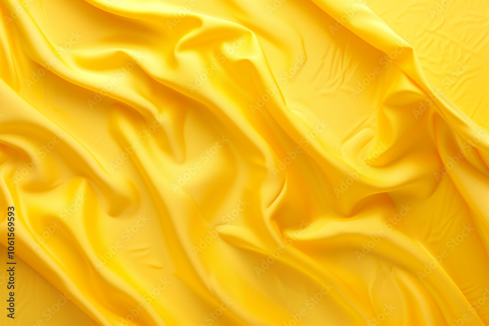 Fototapeta premium Vibrant bright yellow background with rippled texture and copy space